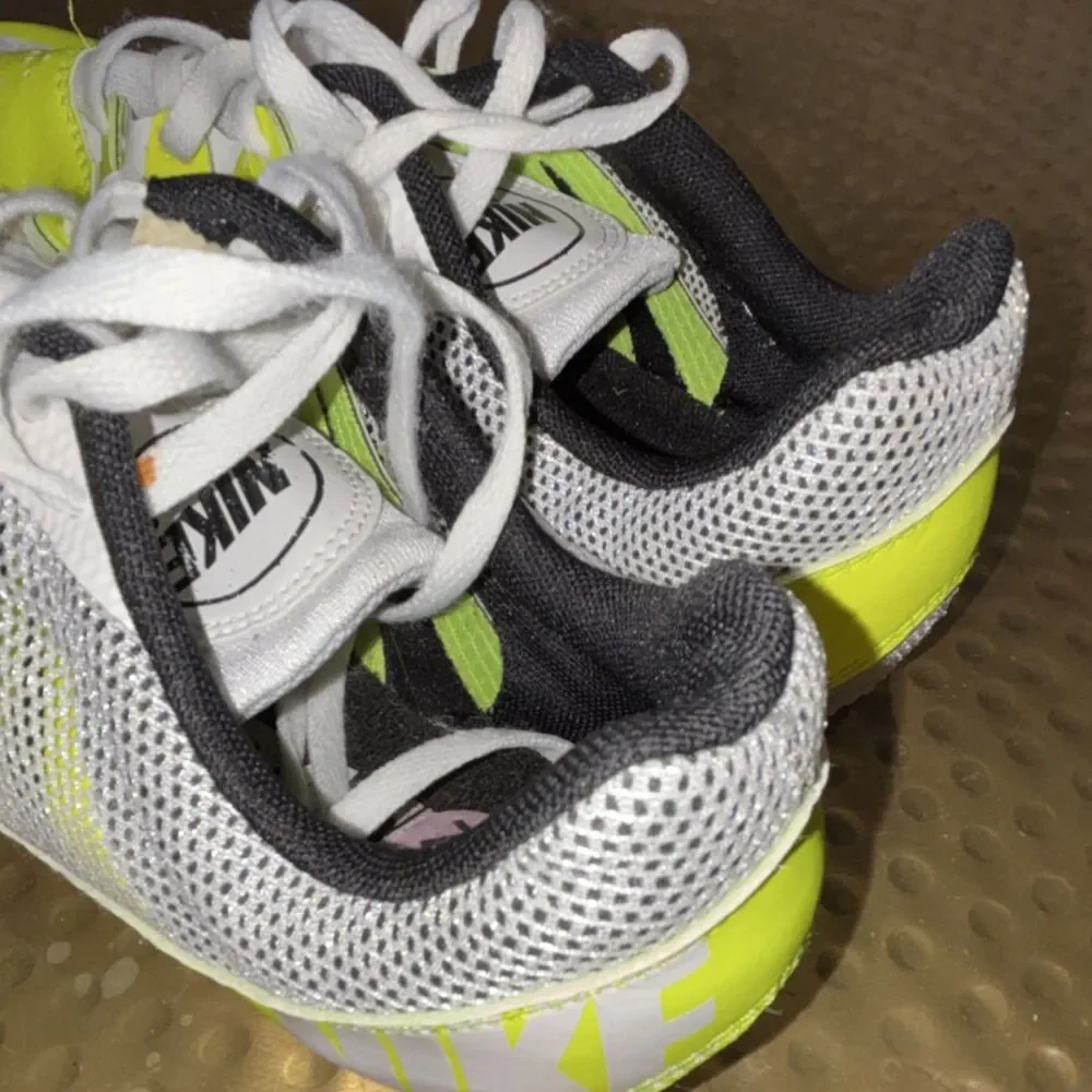 Nike Rival S Track Running Spikes Yellow White Athletic Shoes size 10